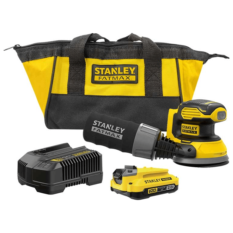Stanley SCS220M2S 20V Cordless Random Orbit Sander (Kit) - KHM Megatools Corp. Stanley SCS220M2S 20V Cordless Random Orbit Sander (Kit) - KHM Megatools Corp.