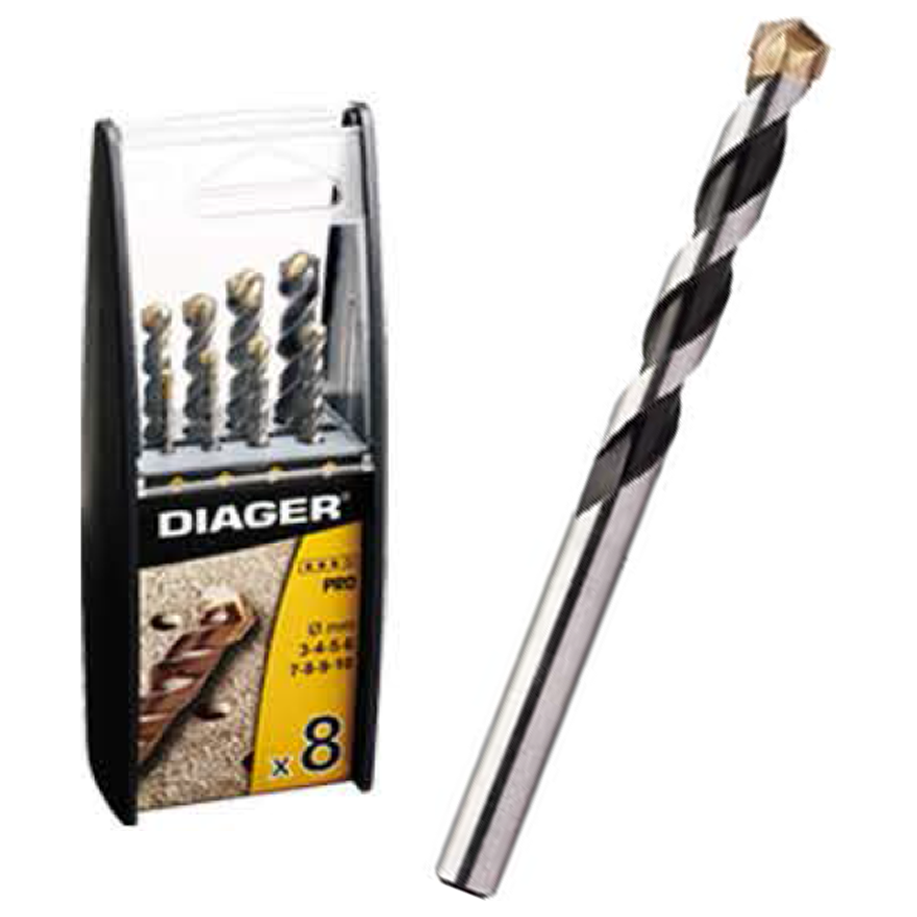 Diager 299B Masonry Drill Bit Set 8Pcs (Mega) | Diager by KHM Megatools Corp.
