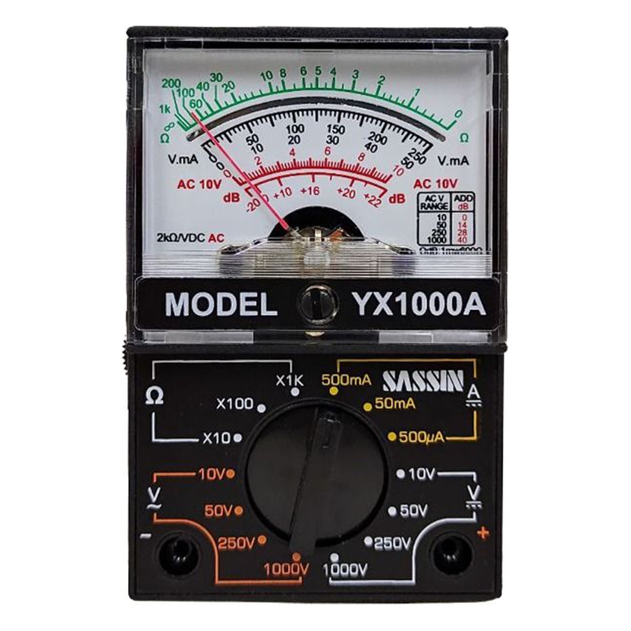 Sassin YX1000A Analog Multi-Meter / Tester | Sassin by KHM Megatools Corp. Sassin YX1000A Analog Multi-Meter / Tester | Sassin by KHM Megatools Corp.