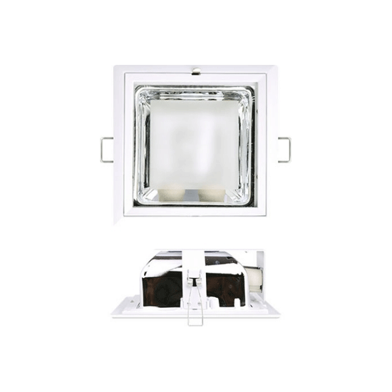 Firefly Square Horizontal Downlight Recessed Type with Partial Frosted Glass & Groove | Firefly by KHM Megatools Corp.