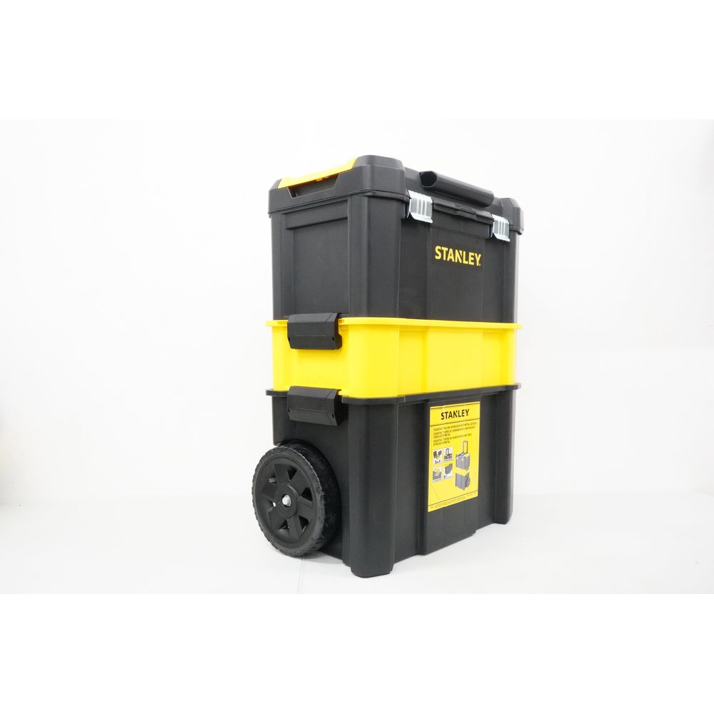 Stanley 80-151 Metal Latch Plastic Tool Box Set with Trolley / Rolling Workshop (Essential) | Stanley by KHM Megatools Corp.