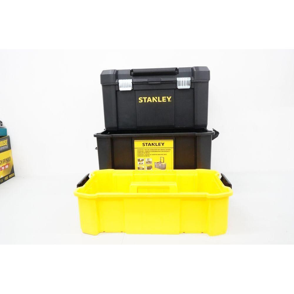 Stanley 80-151 Metal Latch Plastic Tool Box Set with Trolley / Rolling Workshop (Essential) | Stanley by KHM Megatools Corp. Stanley 80-151 Metal Latch Plastic Tool Box Set with Trolley / Rolling Workshop (Essential) | Stanley by KHM Megatools Corp.