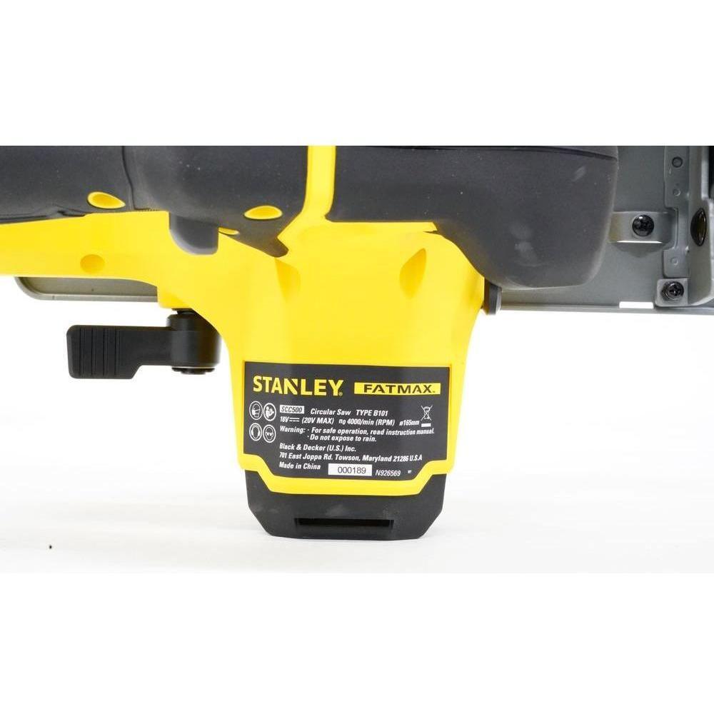 Stanley SCC500 20V Cordless Circular Saw 6-1/2" (Bare) | Stanley by KHM Megatools Corp. Stanley SCC500 20V Cordless Circular Saw 6-1/2" (Bare) | Stanley by KHM Megatools Corp.