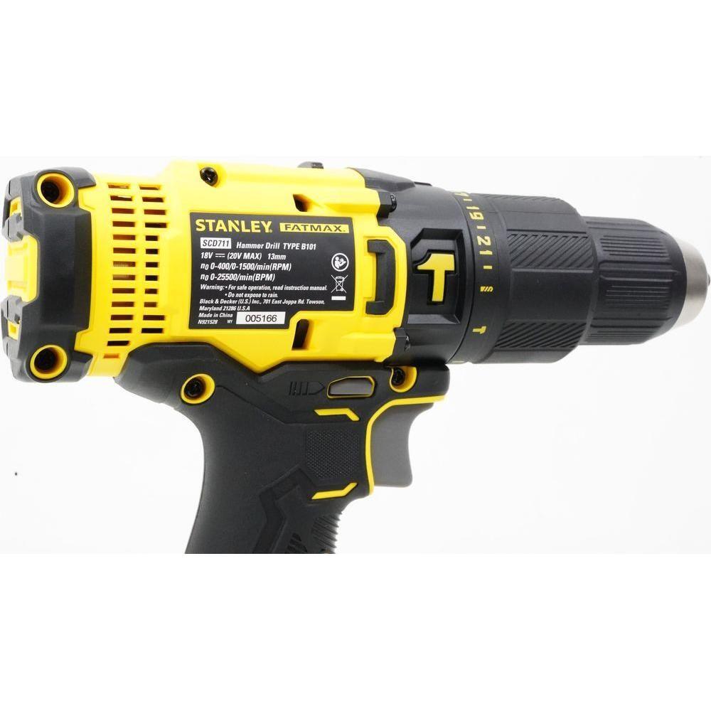 Stanley SCD711C1H 20V Cordless Hammer Drill 13mm + 100pcs Set | Stanley by KHM Megatools Corp. Stanley SCD711C1H 20V Cordless Hammer Drill 13mm + 100pcs Set | Stanley by KHM Megatools Corp.