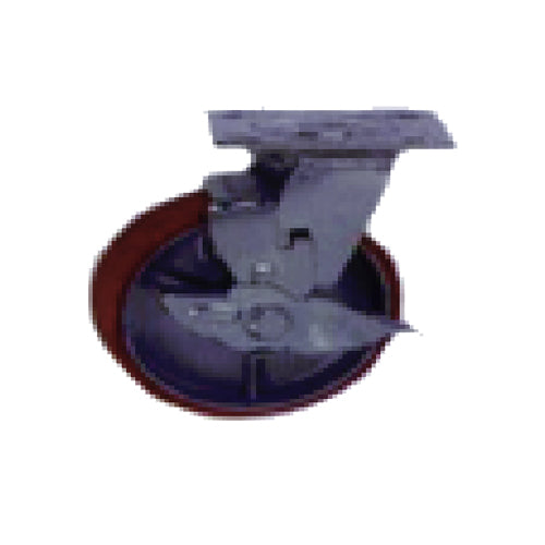 UT Swivel with Brake Industrial Caster Wheel Red PU | UT by KHM Megatools Corp.