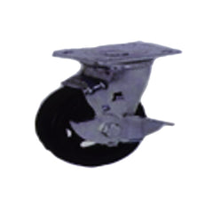 UT Swivel with Brake Industrial Caster Wheel Black Rubber (240kg-500kg) | UT by KHM Megatools Corp.