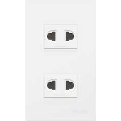 Royu WD113 2-Gang Universal Outlet Set 15A (Wide) | Royu by KHM Megatools Corp.