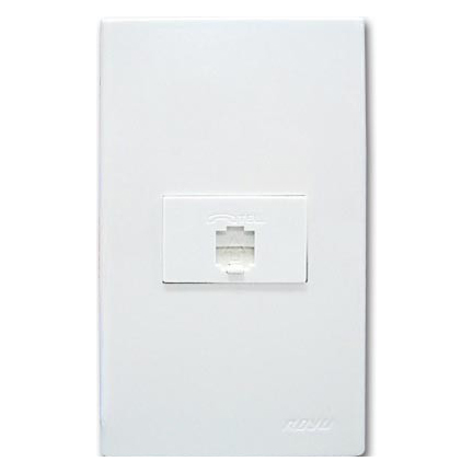 Royu WD211 1-Gang Telephone Modular Jack (Wide) | Royu by KHM Megatools Corp.