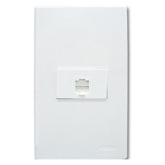 Royu WD211 1-Gang Telephone Modular Jack (Wide) | Royu by KHM Megatools Corp.