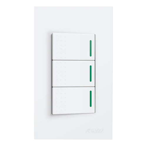 Royu WD515 3-Gang Switch with Reflector 10A (Wide) | Royu by KHM Megatools Corp.