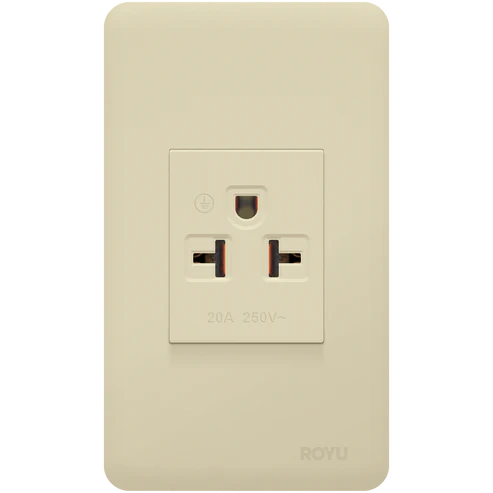 Royu WH902 1-Gang Tandem Aircon Outlet Set 20A (Classic) | Royu by KHM Megatools Corp. Royu WH902 1-Gang Tandem Aircon Outlet Set 20A (Classic) | Royu by KHM Megatools Corp.