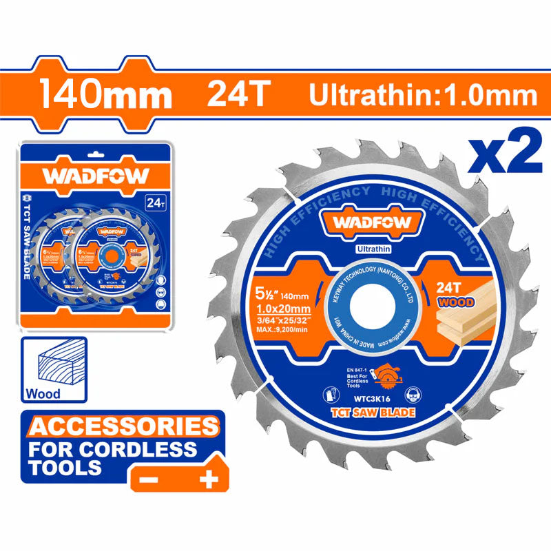 Wadfow WTC3K14 Ultra Thin Saw Blade TCT 5-½" (140mm) | Wadfow by KHM Megatools Corp. Wadfow WTC3K14 Ultra Thin Saw Blade TCT 5-½" (140mm) | Wadfow by KHM Megatools Corp.