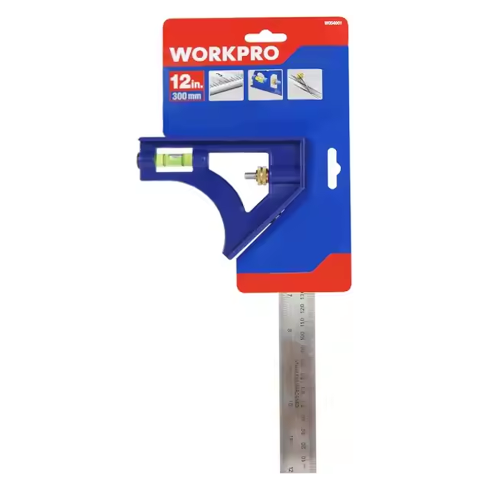 Workpro WP264001 Plastic Combination Square 12" | Workpro by KHM Megatools Corp.