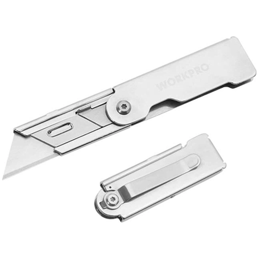 Workpro WP211001 Quick Change Folding Utility Knife Stainless | Workpro by KHM Megatools Corp. Workpro WP211001 Quick Change Folding Utility Knife Stainless | Workpro by KHM Megatools Corp.