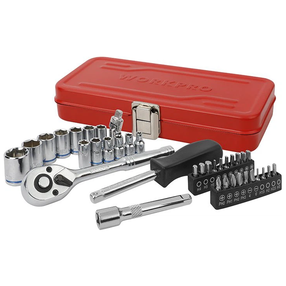 Workpro WP202547 Socket Wrench Set DR.1/4 37Pcs | Workpro by KHM Megatools Corp.