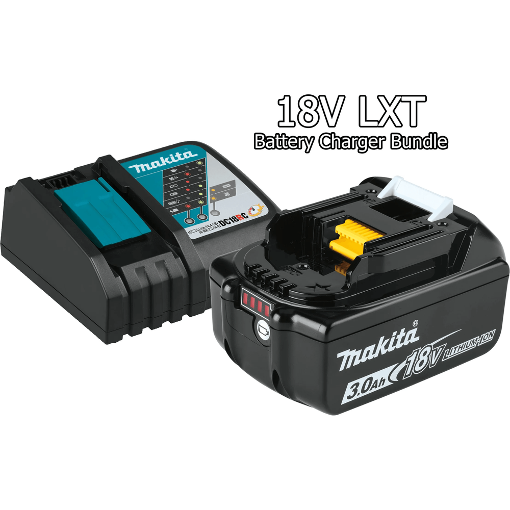 Makita (BL1830B + DC18RC) 3.0 Ah 18V LXT Battery and Rapid Charger Bundle - KHM Megatools Corp. Makita (BL1830B + DC18RC) 3.0 Ah 18V LXT Battery and Rapid Charger Bundle - KHM Megatools Corp.