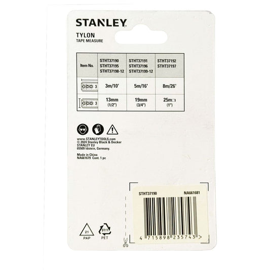 Stanley STHT37190 Steel Tape Measure 3m (Tylon) | Stanley by KHM Megatools Corp.
