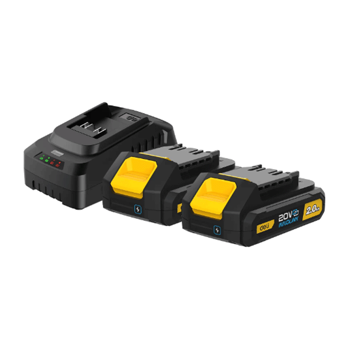 Deli EDL-CM20A2E LI-Ion Battery and Charger Set 20V 2Ah | Deli by KHM Megatools Corp. Deli EDL-CM20A2E LI-Ion Battery and Charger Set 20V 2Ah | Deli by KHM Megatools Corp.