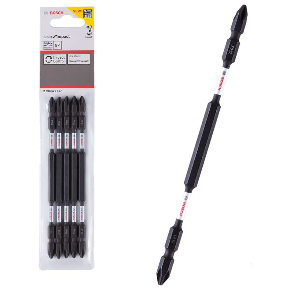 Bosch Impact PH2 Double Ended Philips Screwdriver Bits 5Pcs 150mm (2608522407) | Bosch by KHM Megatools Corp. Bosch Impact PH2 Double Ended Philips Screwdriver Bits 5Pcs 150mm (2608522407) | Bosch by KHM Megatools Corp.