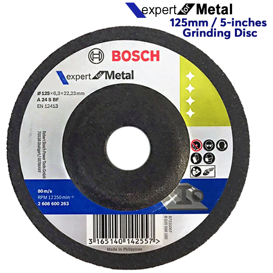 Bosch Grinding Disc for Metal 5" (2608600263) | Bosch by KHM Megatools Corp. Bosch Grinding Disc for Metal 5" (2608600263) | Bosch by KHM Megatools Corp.