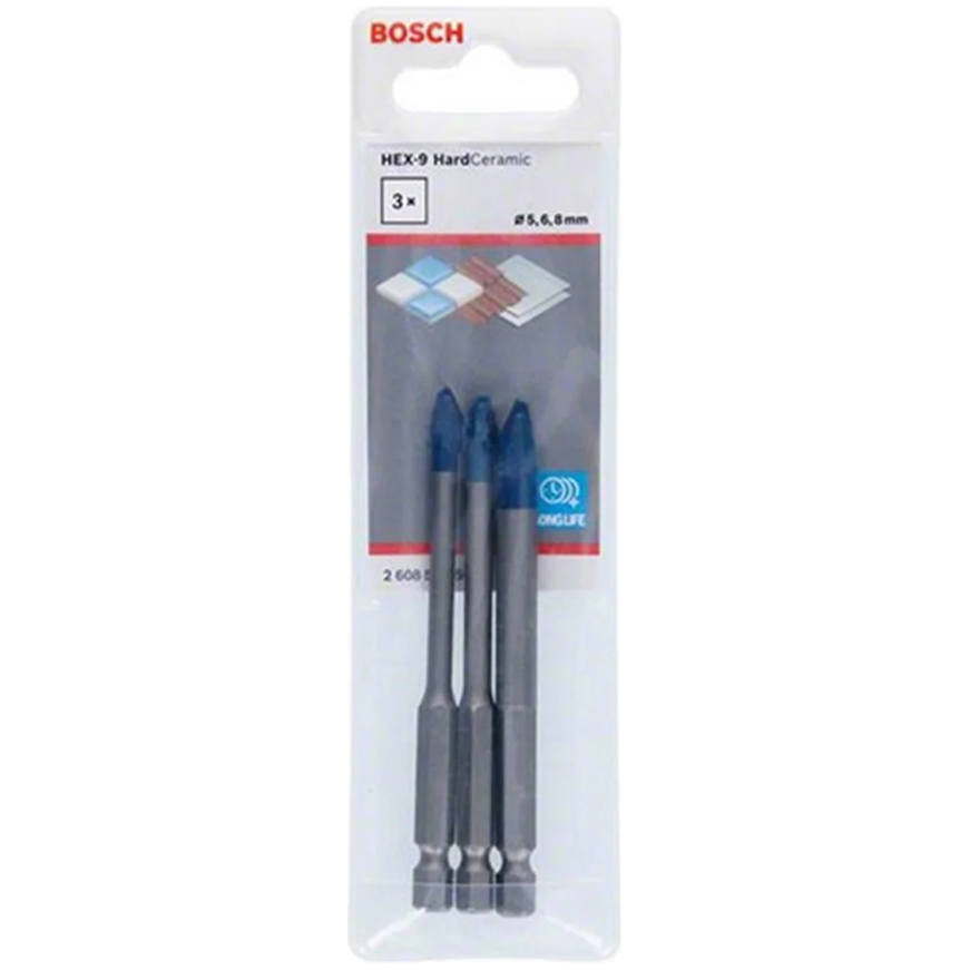 Bosch Hardtile Drill Bit Set 3Pcs Hex 90mm | Bosch by KHM Megatools Corp. Bosch Hardtile Drill Bit Set 3Pcs Hex 90mm | Bosch by KHM Megatools Corp.