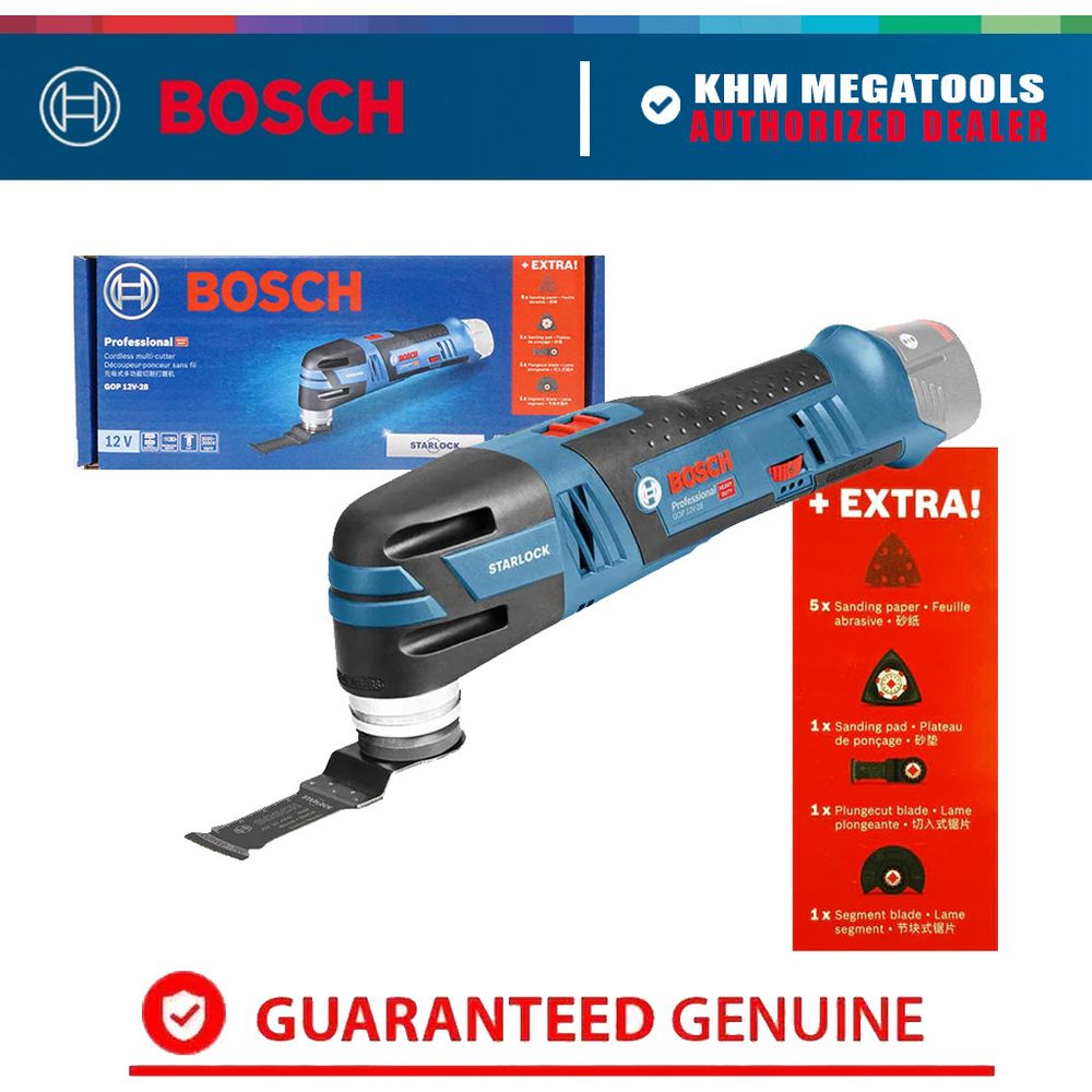 Bosch GOP 12V-28 Cordless Brushless Oscillating Tool / Multi Tool [Starlock] 12V (Bare) | Bosch by KHM Megatools Corp.
