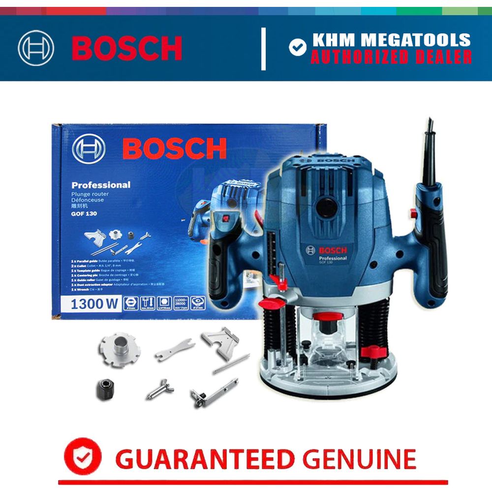 Bosch GOF 130 Plunge Router (1/4") 1300W [Contractor's Choice] | Bosch by KHM Megatools Corp.