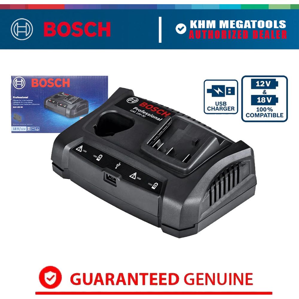 Bosch GAX 18V-30 Multi Battery Charger for Cordless (18V & 12V) | Bosch by KHM Megatools Corp.