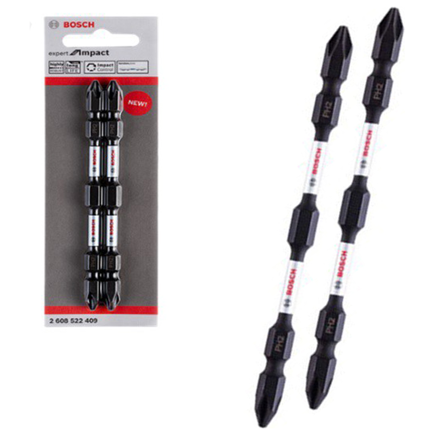 Bosch Impact Double-Ended Philips Screw Bits PH2 110mm (2608522409) | Bosch by KHM Megatools Corp. Bosch Impact Double-Ended Philips Screw Bits PH2 110mm (2608522409) | Bosch by KHM Megatools Corp.