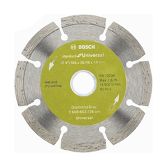 Bosch Diamond Cut Off Wheel 4" Segmented for Universal (2608603726) | Bosch by KHM Megatools Corp.