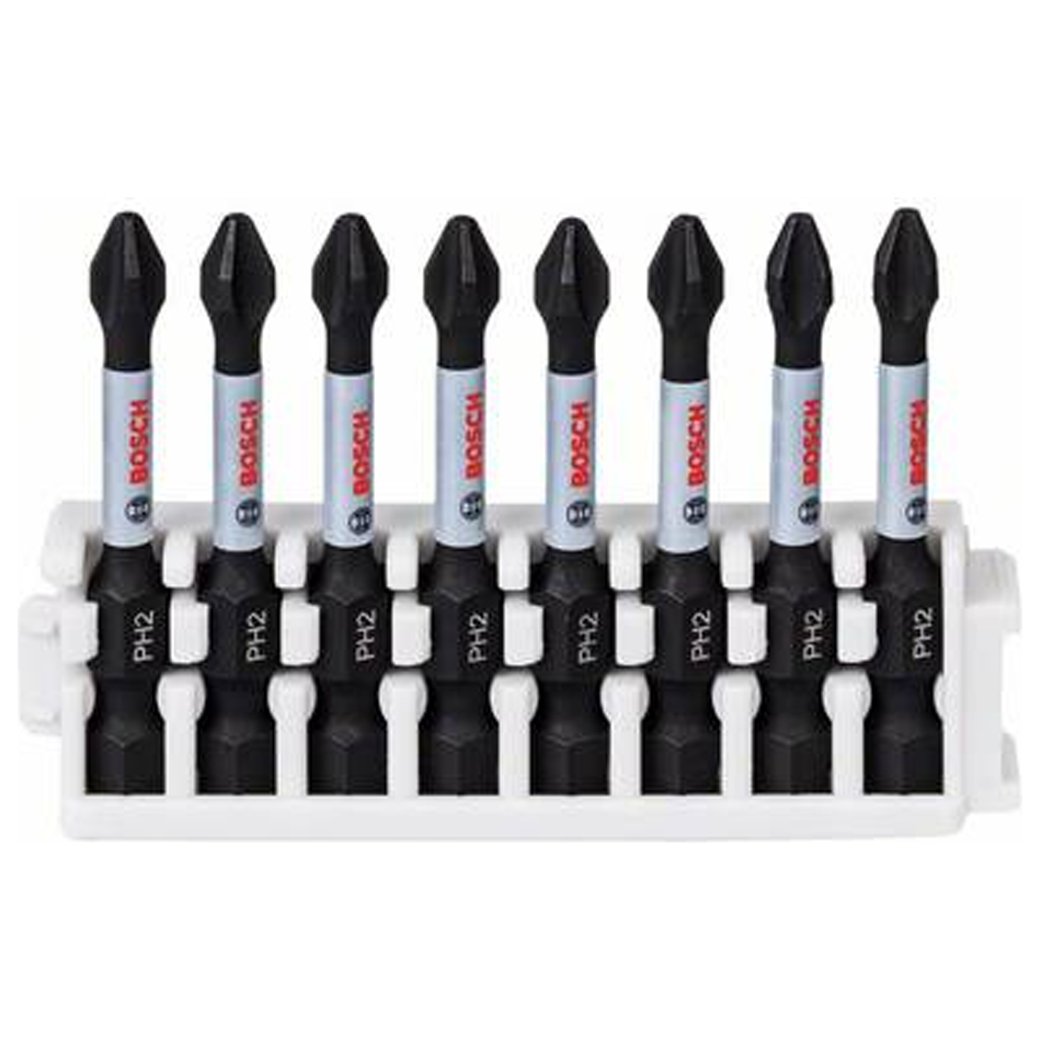 Bosch Impact Power PH2 Screwdriver Bit 50MM Set 8Pcs (2608522330) | Bosch by KHM Megatools Corp.