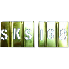 S-Ks Brass Stencil (Alphabet and Numbers) | SKS by KHM Megatools Corp.