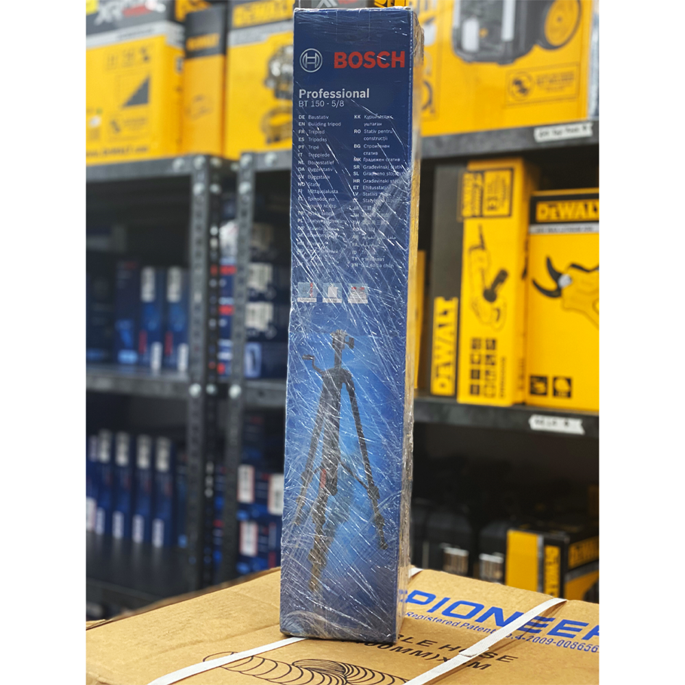 Bosch BT150 (BT 150) Building Tripod 5/8" (Open Seal) | Discounts by KHM Megatools Corp. Bosch BT150 (BT 150) Building Tripod 5/8" (Open Seal) | Discounts by KHM Megatools Corp.