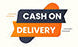 Text 'Cash on Delivery' with a colorful background