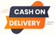 Text 'Cash on Delivery' with a colorful background