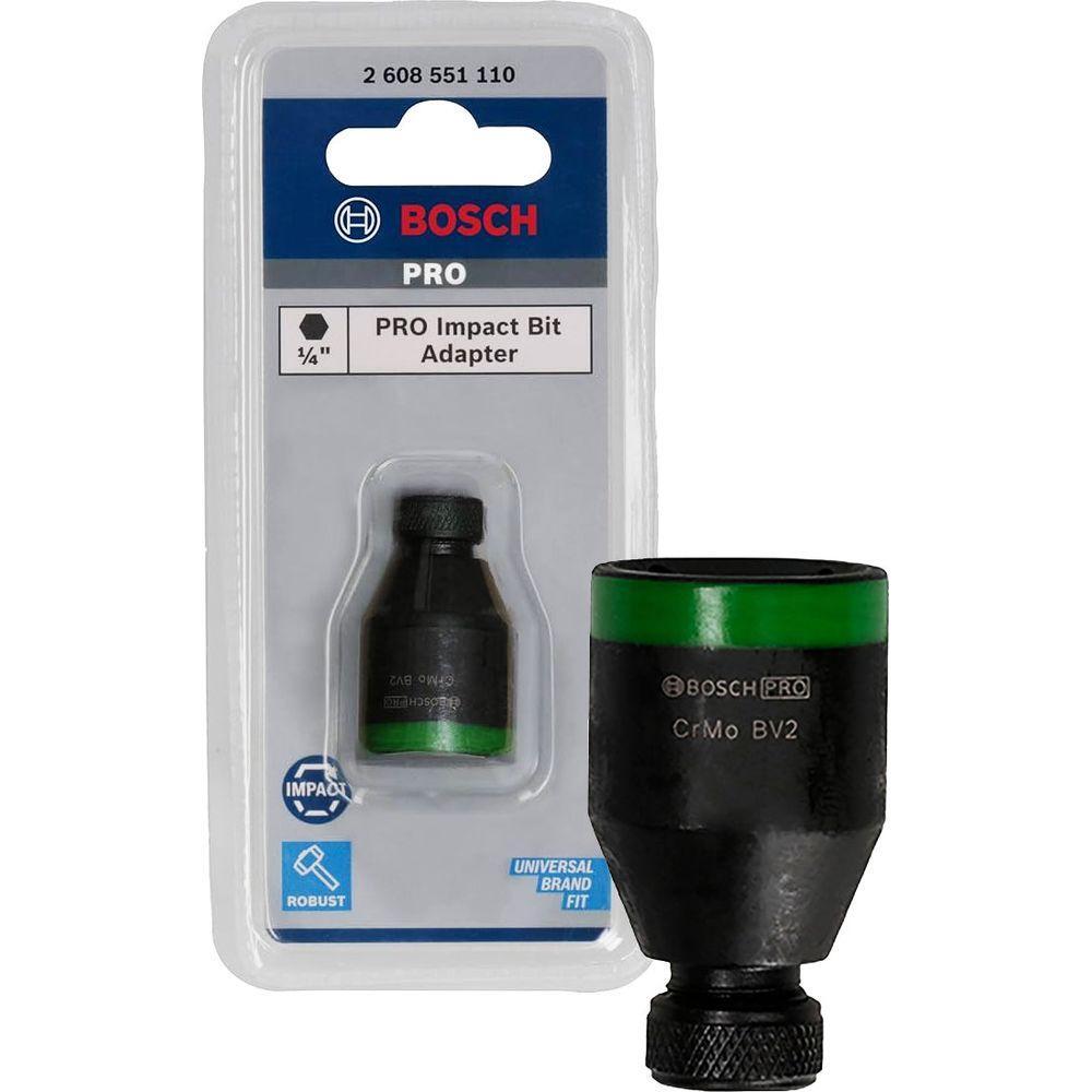 Bosch PRO Impact Bit Adapter 1/2" Drive to 1/4" Hex (2608551110) | Bosch by KHM Megatools Corp.