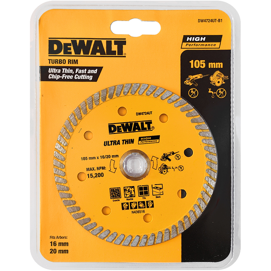 Dewalt DW4724UT Diamond Cutting Wheel 4" (Ultra Thin Turbo) | Dewalt by KHM Megatools Corp.