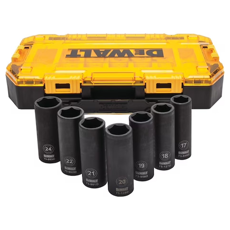 Dewalt DWMT74737 Deep Socket 1/2 Drive Set 7Pcs | Dewalt by KHM Megatools Corp. Dewalt DWMT74737 Deep Socket 1/2 Drive Set 7Pcs | Dewalt by KHM Megatools Corp.