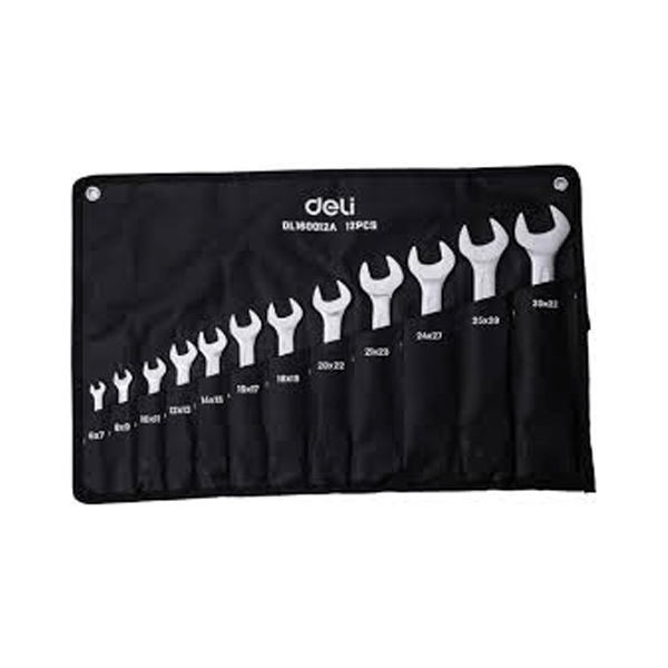 Deli EDL1600012A Double Open End Spanner Set 12pcs | Deli by KHM Megatools Corp.