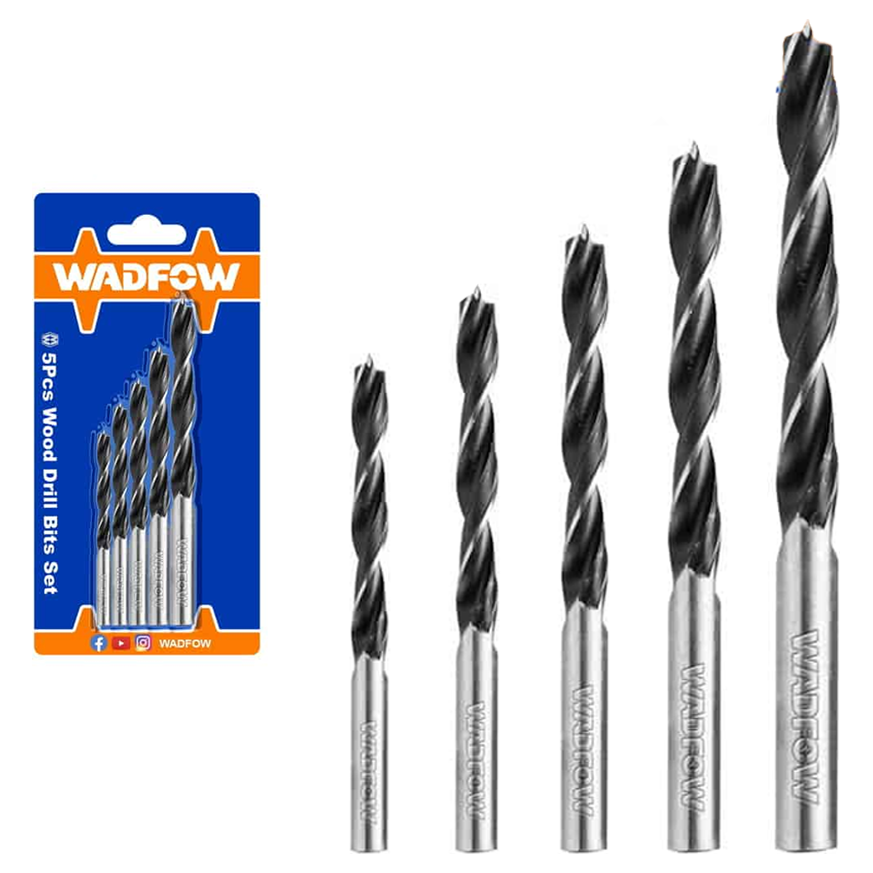Wadfow WSJ3K01 Wood Drill Bit Set 5Pcs | Wadfow by KHM Megatools Corp. Wadfow WSJ3K01 Wood Drill Bit Set 5Pcs | Wadfow by KHM Megatools Corp.
