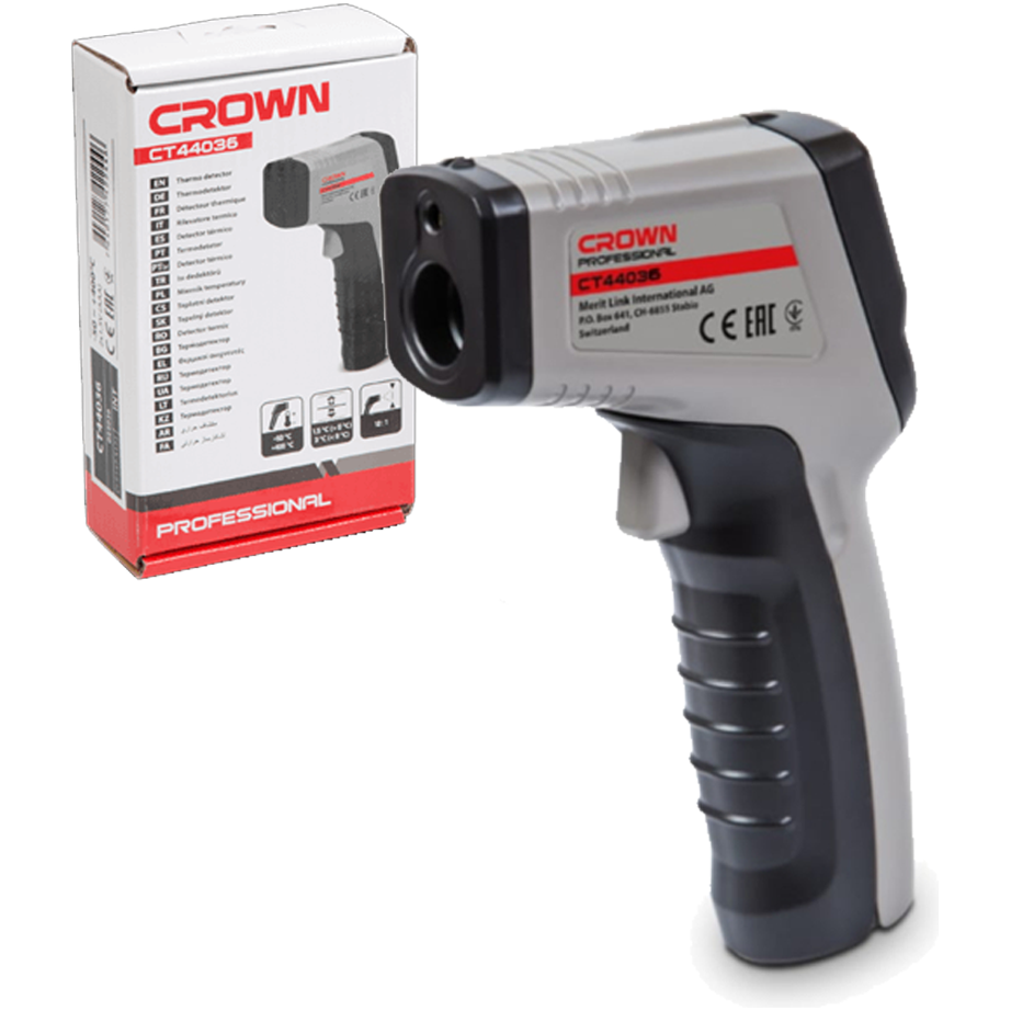 Crown CT44036 Infrared Thermometer | Crown by KHM Megatools Corp. Crown CT44036 Infrared Thermometer | Crown by KHM Megatools Corp.