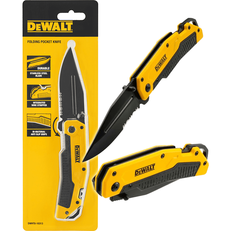 Dewalt DWHT0‐10313 Premium Folding Pocket Cutter Knife 80mm - KHM Megatools Corp.