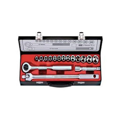 Gestar 87-128 1/2" Drive (8-24mm) Socket Wrench 17pcs 12pts | UT by KHM Megatools Corp.