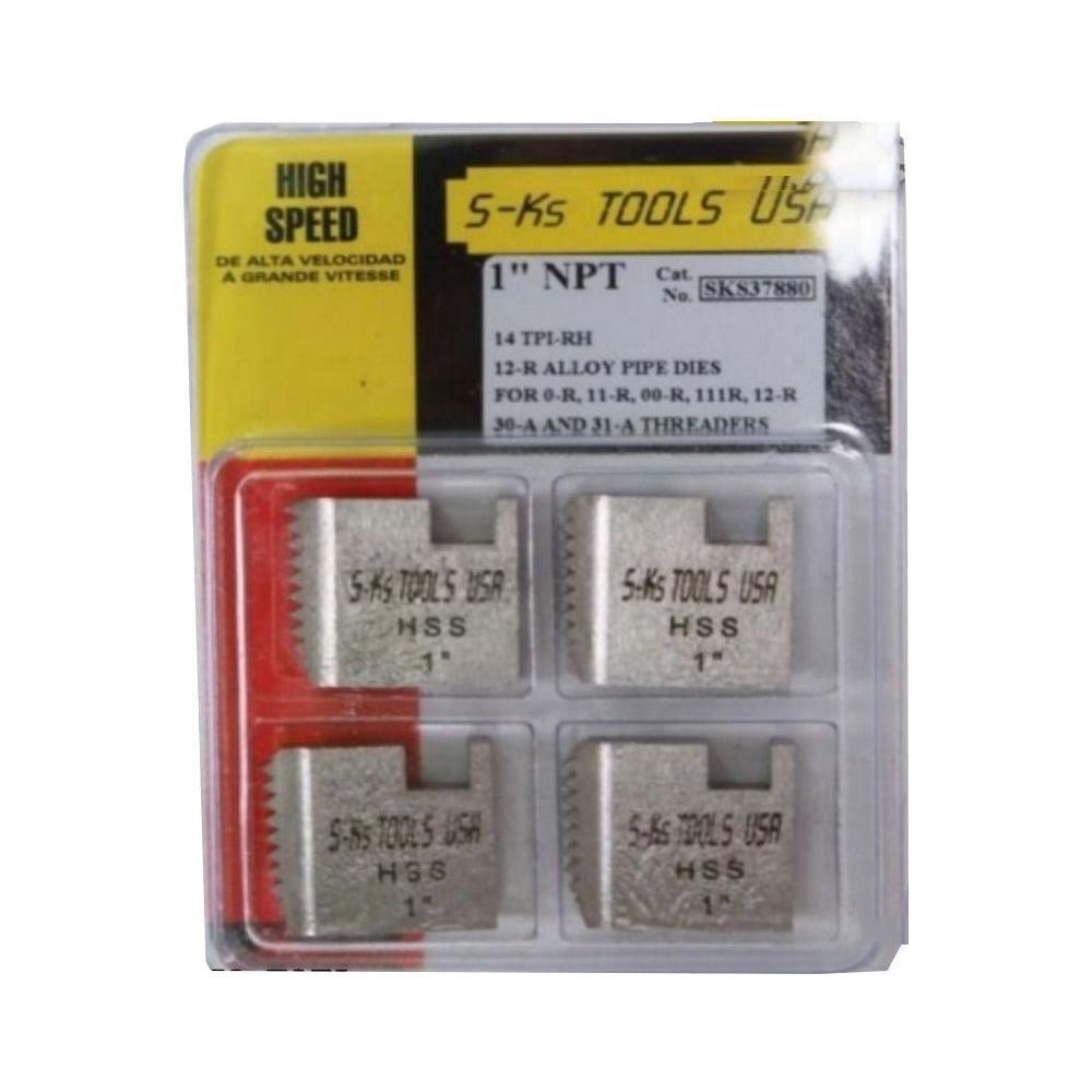 S-Ks Hi-Speed Steel Pipe Die Set (For Ridgid 00-R/12-R) | S-Ks Tools USA by KHM Megatools Corp.