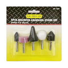 S-Ks HS-1005 5pcs Mounted Stone Set (1/4" shank) | S-Ks Tools USA by KHM Megatools Corp.