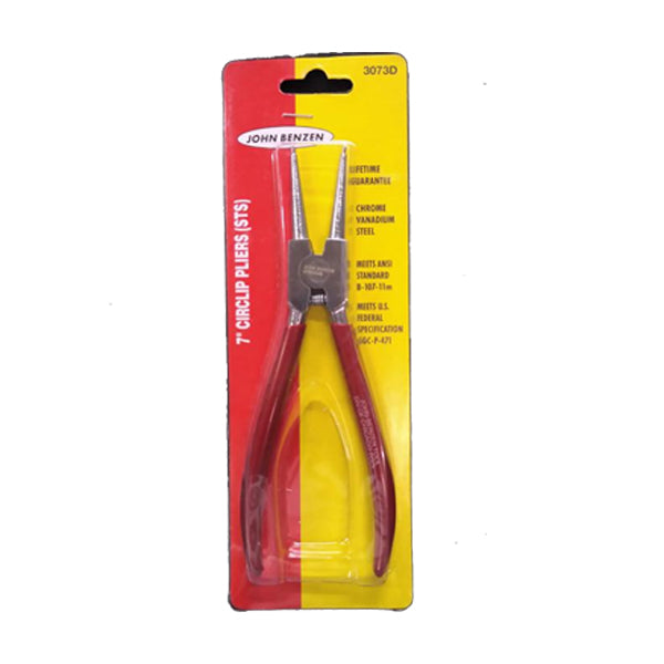 John Benzen 3073D Circlip Plier External Straight 7" | UT by KHM Megatools Corp. John Benzen 3073D Circlip Plier External Straight 7" | UT by KHM Megatools Corp.