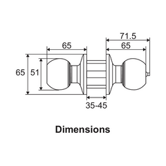 Herks Knobset Cyndrical Type Round Design (587) | Firefly by KHM Megatools Corp.