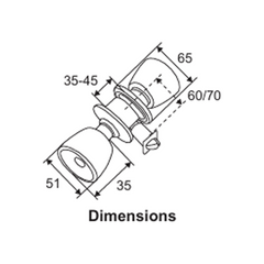 Herks Knobset Cyndrical Type | Firefly by KHM Megatools Corp.