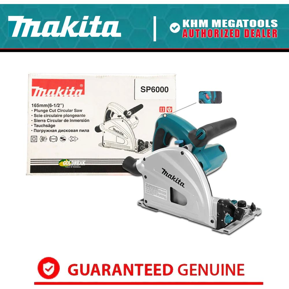 Makita SP6000 Plunge Cut Circular Saw / Tracksaw 1,300W | Makita by KHM Megatools Corp.