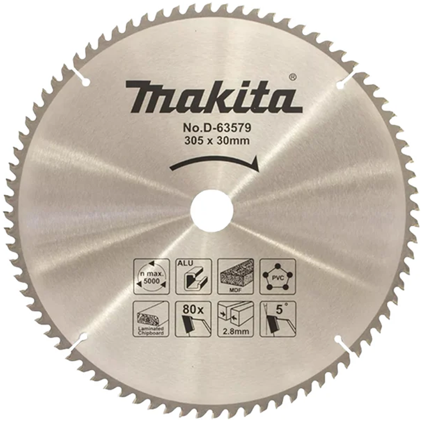 Makita D-63579 Circular Saw Blade Multi Material 12" 80T | Makita by KHM Megatools Corp.